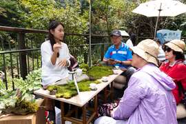 茶人與民眾介紹茶品茗