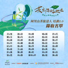 茶旅達人錄取名單