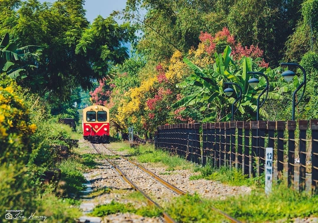 從五彩繽紛的樹葉中緩緩駛來的小火車這景色像一幅畫真是太浪漫了！-⠀⠀⠀⠀⠀⠀⠀⠀⠀⠀⠀感謝 @mart666777  分享的美照-...
