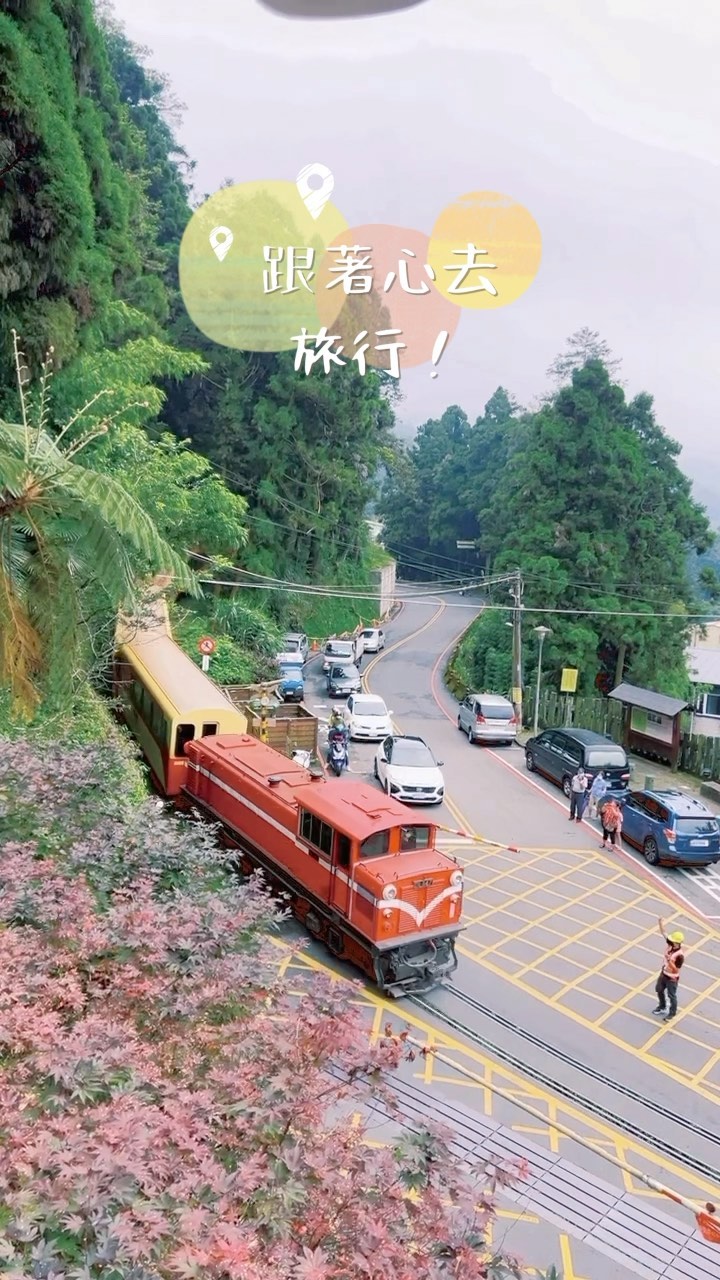 今日工事—幫即時影像擦擦鏡頭，剛好看到小火車的到來，耳邊響起叮叮聲，讓人忍不住駐足，引頸期盼與小火車相遇，好療癒的畫面看很多遍的+...