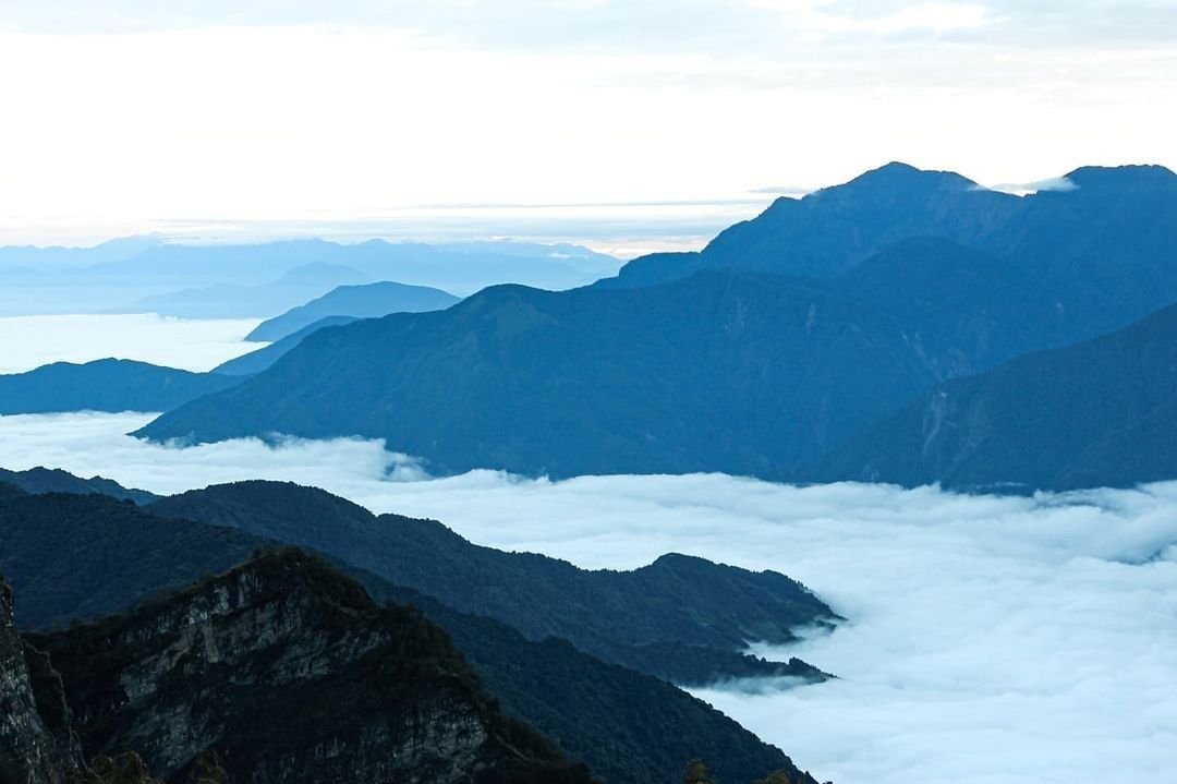 #遠距在家來看阿里山 #防疫不鬆懈 好久不見的小笠原觀景台號稱360度無死角的雲海前排搖滾區（好長（感謝 @gqtravelaro...